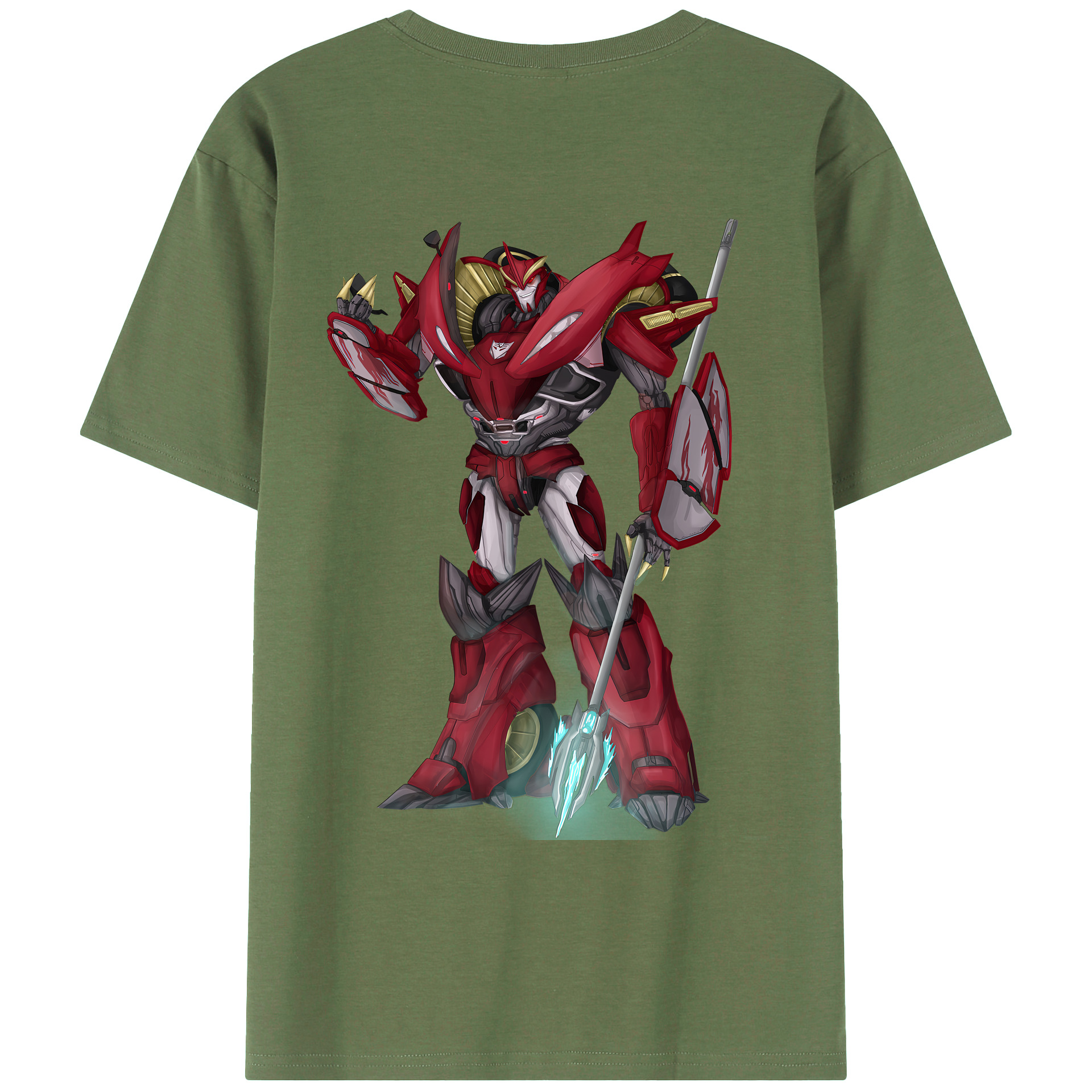 （画像用） Transformers トランスフォーマー 綿100％ メンズ半袖Tシャツ（バックプリント） 通気性